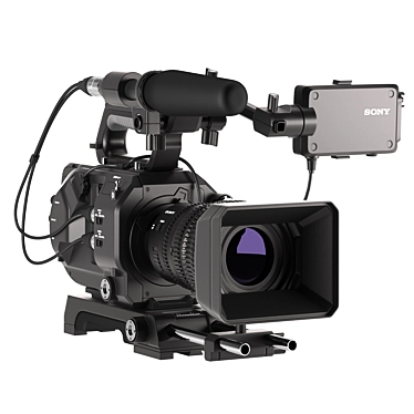 Title: Sony FS7M2 Professional Camcorder 3D model image 1 
