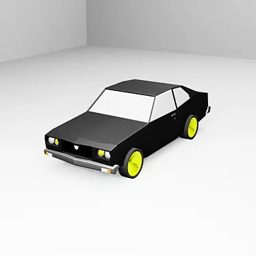 Polygonal Vehicle: Ideal Background Asset 3D model image 1 