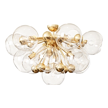 Eichholtz Soleil Chandelier: Elegant Gold Finish 3D model image 1 