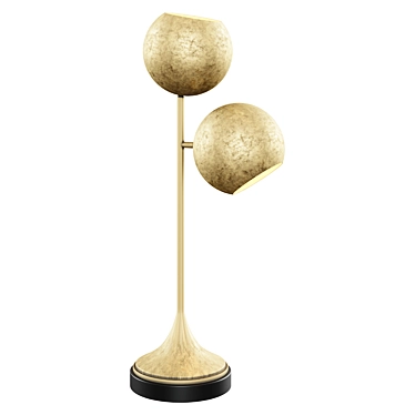 Elegant Antique Brass Compton Table Lamp 3D model image 1 