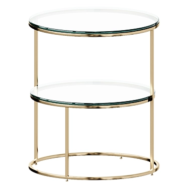 Eichholtz Circles Brass Side Table 3D model image 1 