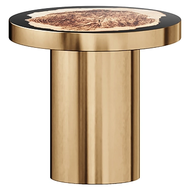 Eichholtz Brass & Wood Coffee Table: Sleek, Stylish, and Functional 3D model image 1 