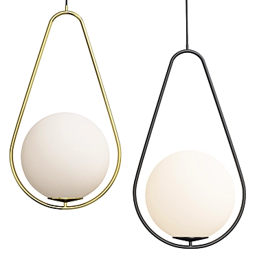 Sleek Hoop Pendant Light 3D model image 1 