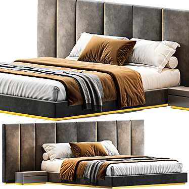 Luxurious Fendi Casa Delano Bed 3D model image 1 
