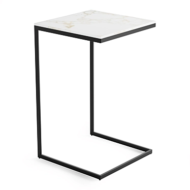 Impress Steel Side Table 3D model image 1 