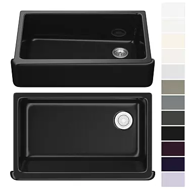 Kohler Whitehaven Enamelled Cast Iron Sink 3D model image 1 