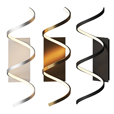 Spiral Glow Wall Sconce: Synergy Illuminate 3D model image 1 