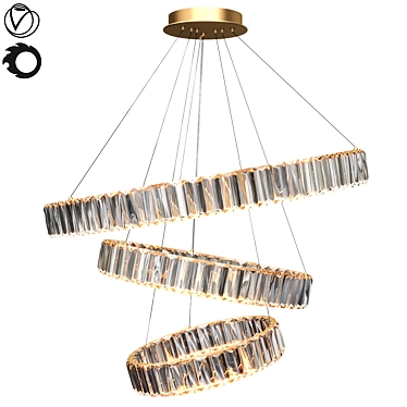 Elegant Crystal Chandelier: Ø 30/40/60 cm 3D model image 1 