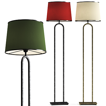 Elegant Haussmann Floor Lamp by Hugues Chevalier 3D model image 1 