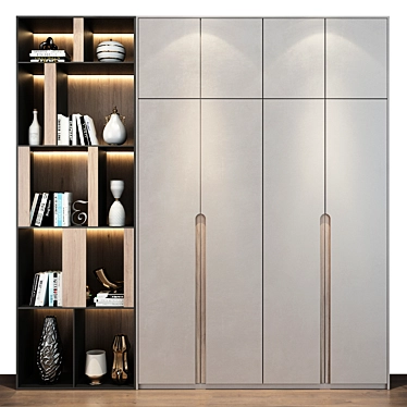 Sleek Wardrobe | Contemporary Design 3D model image 1 