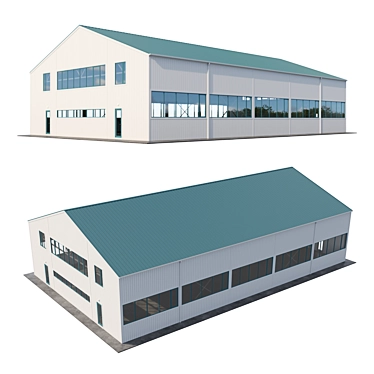 Spacious Warehouse: 18x30m 3D model image 1 