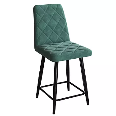 Arion Bar Light OM: Stylish and Comfortable Metal Bar Stool with Soft Seat 3D model image 1 