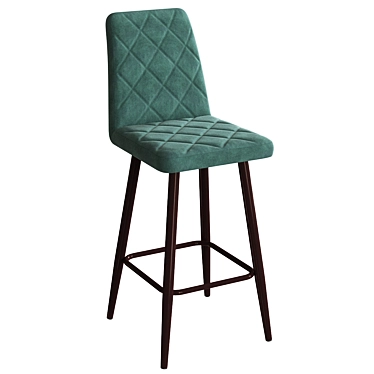 Arion Bar Hard OM - Stylish Metal Legged Upholstered Stool 3D model image 1 