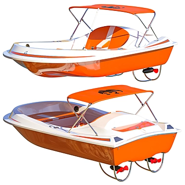 Silent and Eco-Friendly: E-Motion Electric Pleasure Boat 3D model image 1 