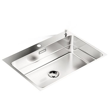 Blanco ETAGON 700-IF/A: Sleek & Stylish Stainless Steel Sink 3D model image 1 