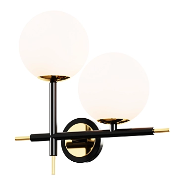 Eichholtz SENSO RIGHT Wall Lamp | Gold/Black/White | 35x35x17cm 3D model image 1 