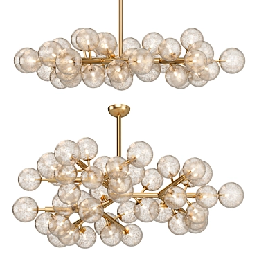 Ethereal Murano Glass Snowflake Chandelier 3D model image 1 