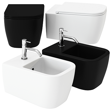 Vallone Quad WC Bidet: Modern Elegance for Unparalleled Comfort 3D model image 1 