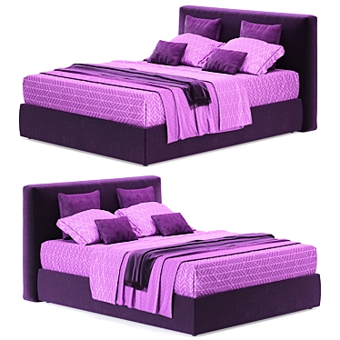 MyPlace Amethyst Bed - Luxurious Comfort 3D model image 1 