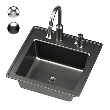 Modern MOEN Sink: Sleek Design 3D model image 1 