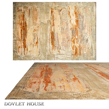 Title: DOVLET HOUSE Silk & Wool Carpet (Art 16256) 3D model image 1 