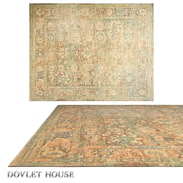 Luxurious Wool Carpet: DOVLET HOUSE (Art 16259) 3D model image 1 