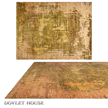 Luxury Silk and Wool Blend Dovlet House Carpet 3D model image 1 