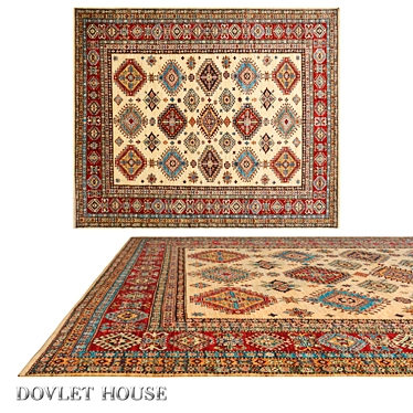 Title: DOVLET HOUSE Wool Carpet (art.16266) 3D model image 1 