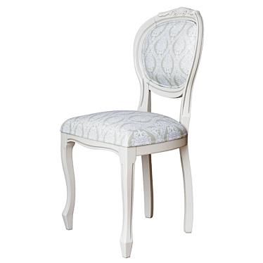 Cleopatra Wooden Chair: Elegant Design & Luxurious Comfort 3D model image 1 