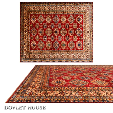 Title: DOVLET HOUSE Wool Carpet (Art 16273) 3D model image 1 