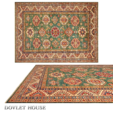 Luxurious Kazakh Wool Carpet - Art 16283 3D model image 1 