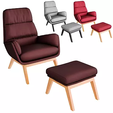 Saiwala Orhus armchair with pouf