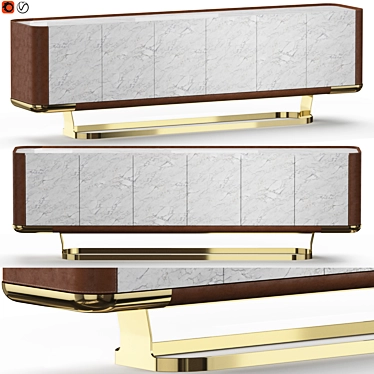 Elegant Concord Sideboard: Modern Luxury Storage 3D model image 1 