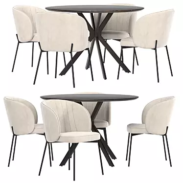 Elegant Rolf Dining Set - Modern Design 3D model image 1 