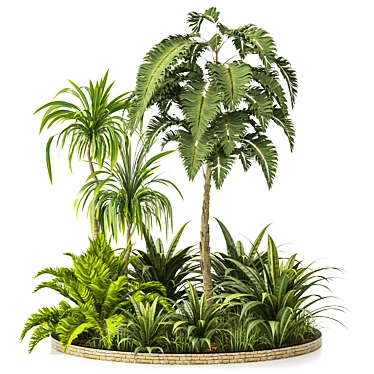 Tropical Garden Set 2015 3D model image 1 