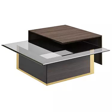 Sleek Modern Center Table 3D model image 1 