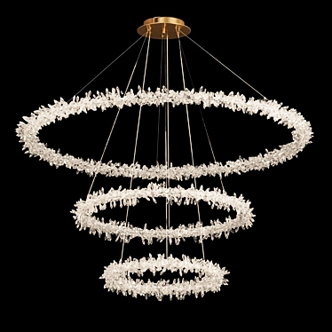 Triple Crystal Pendant Chandelier - Lorenza 3D model image 1 