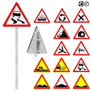 Warning Signs Pack 2: Highly Visible & Durable 3D model image 1 