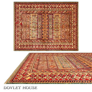 Title: Elegant Kazakh Wool Carpet (Art 16236) 3D model image 1 