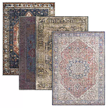 Elegant Vintage Rugs 3D model image 1 