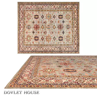 Title: DOVLET HOUSE Carpet - 100% Wool (16280) 3D model image 1 