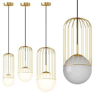 Elegant Telford Pendant Lights 3D model image 1 