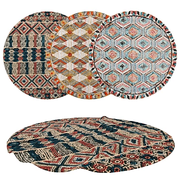 Round Rugs Set | 6 Unique Designs 3D model image 1 