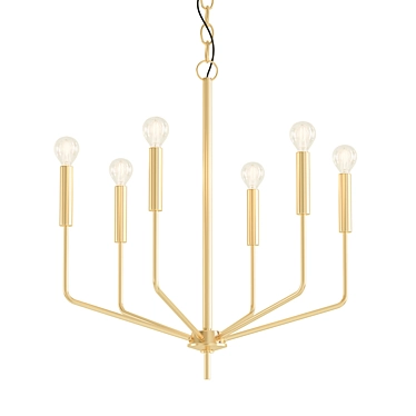 Elegant Bailey Chandelier - Timeless Illumination 3D model image 1 