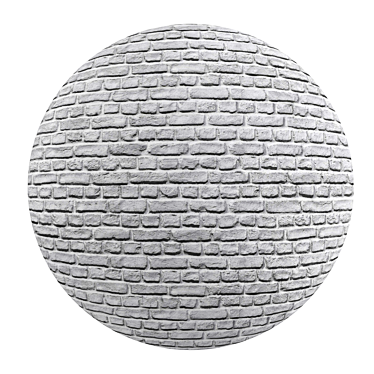 PBR Loft Blanca Brick: HD Seamless Textures 3D model image 1 