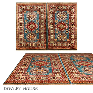 Luxury Persian Double Carpet by DOVLET HOUSE 3D model image 1 