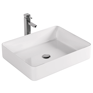 Koller Pool Kvadro (KR-0510-WB): Sleek Countertop Sink 3D model image 1 