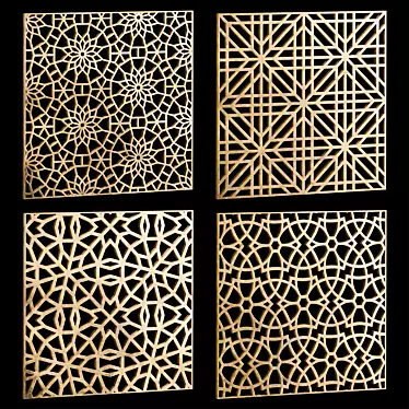 Decorative Square Panels Set - Pack of 14 3D model image 1 