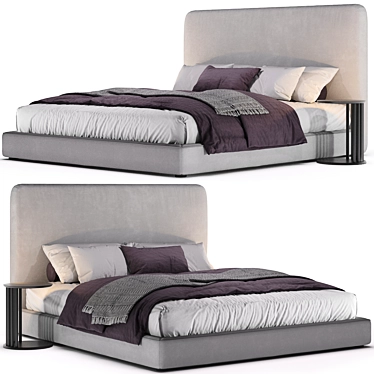 Ultra-Comfort COLE Bed 3D model image 1 