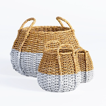 Title: 3D Basket Model, V-ray & Corona Compatible 3D model image 1 